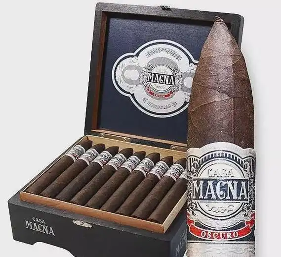 优雅男子用手指夹着雪茄，背景朦胧，营造氛围感